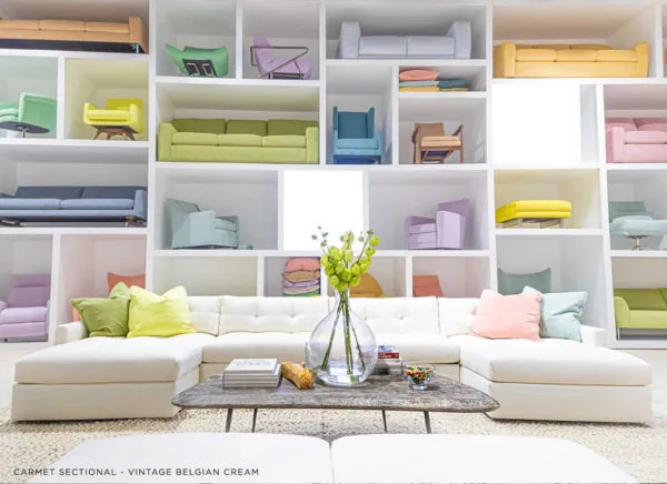 white sectional