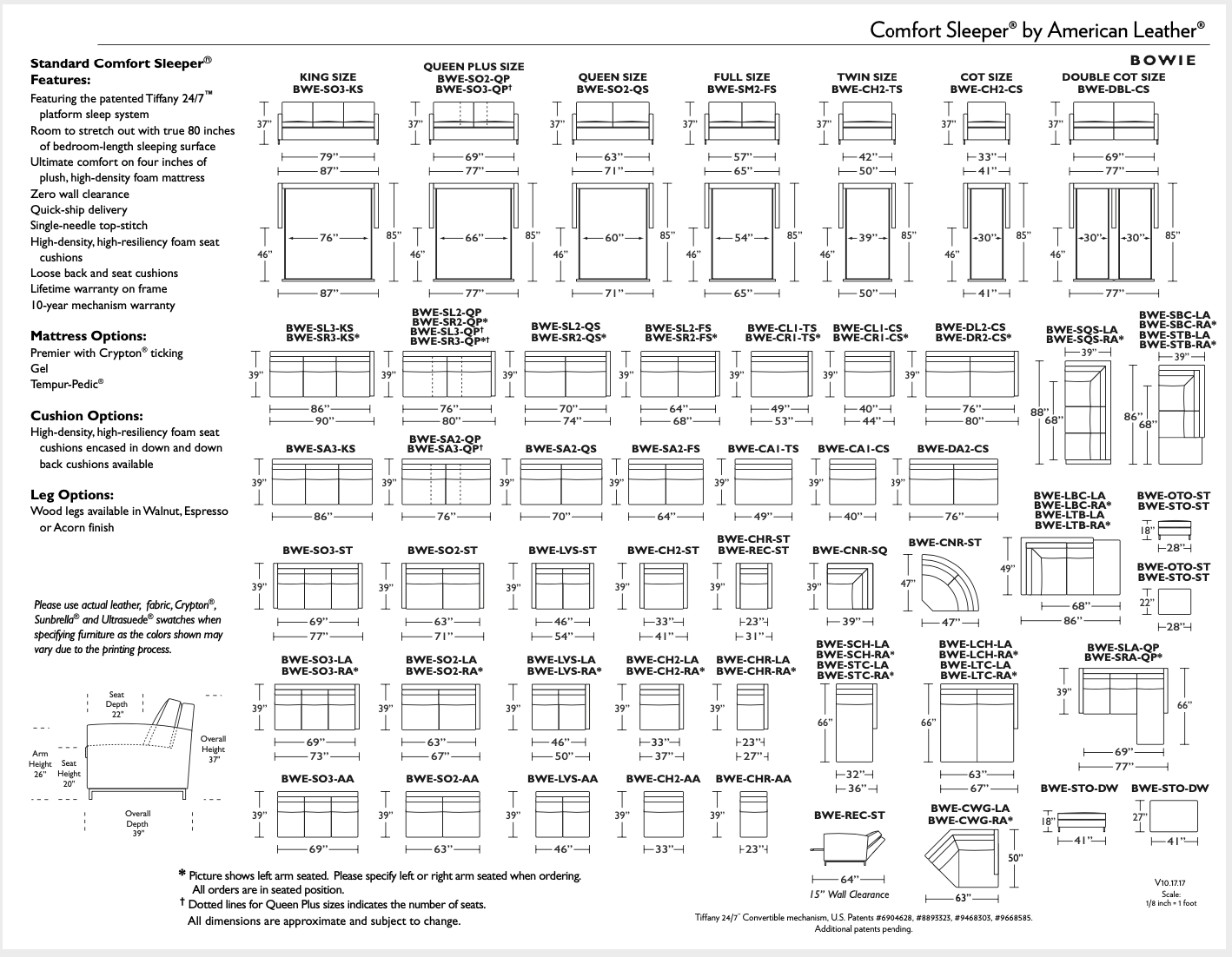 bowie cdg spec sheet