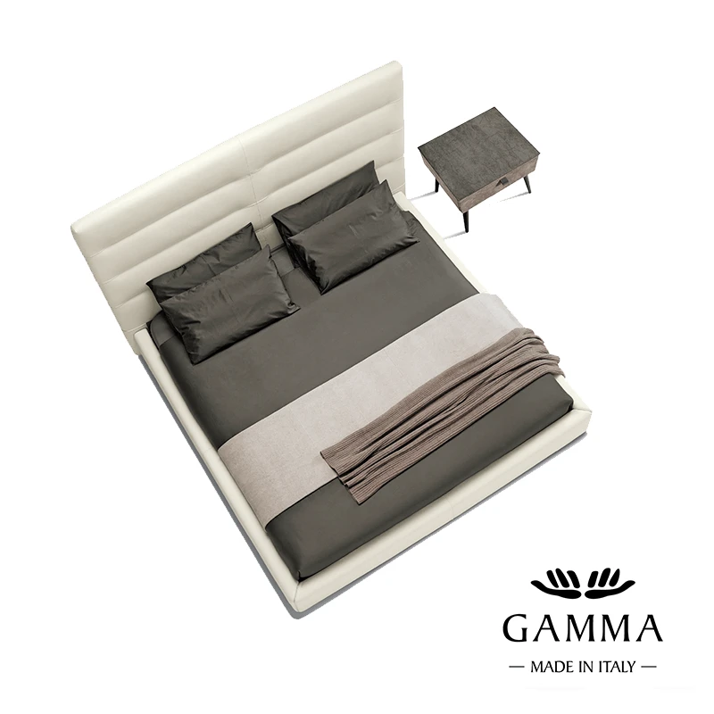 white leather bed top view shop