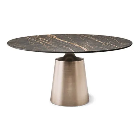 yoda ceramic table with brass base product shot
