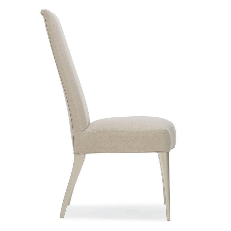 upholstered tight back pearl fabric side chair silo shot