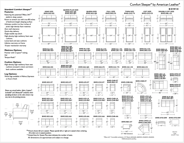 bowie cdg spec sheet