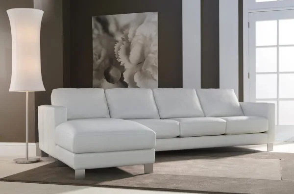 four seat sofa chaise in gray