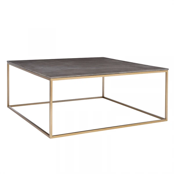 charcoal and brushed brass coffee table