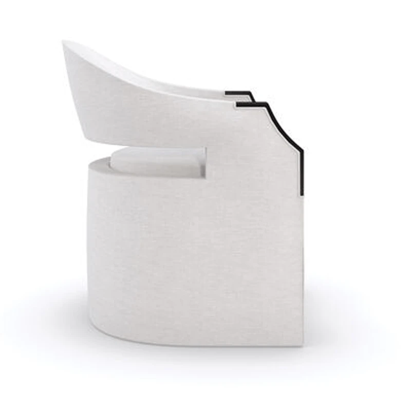 Dinner Roll chair side view image shot from Caracole