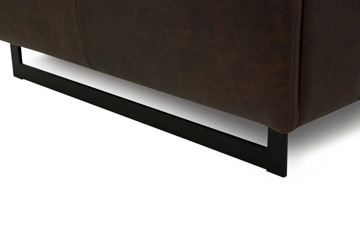 close up black metal leg finish