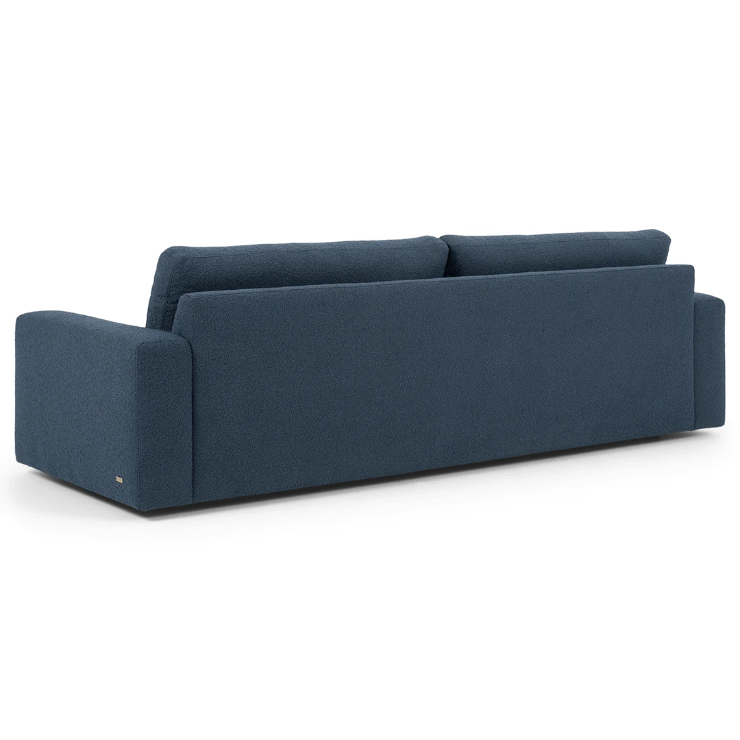 montarabackview blue sofa Montara by American Leather from Elements collection back angled view silhouette image available in McAllen, TX at Niu Urban Living furniture store.