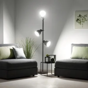Elegant living room interior with sectional sofa