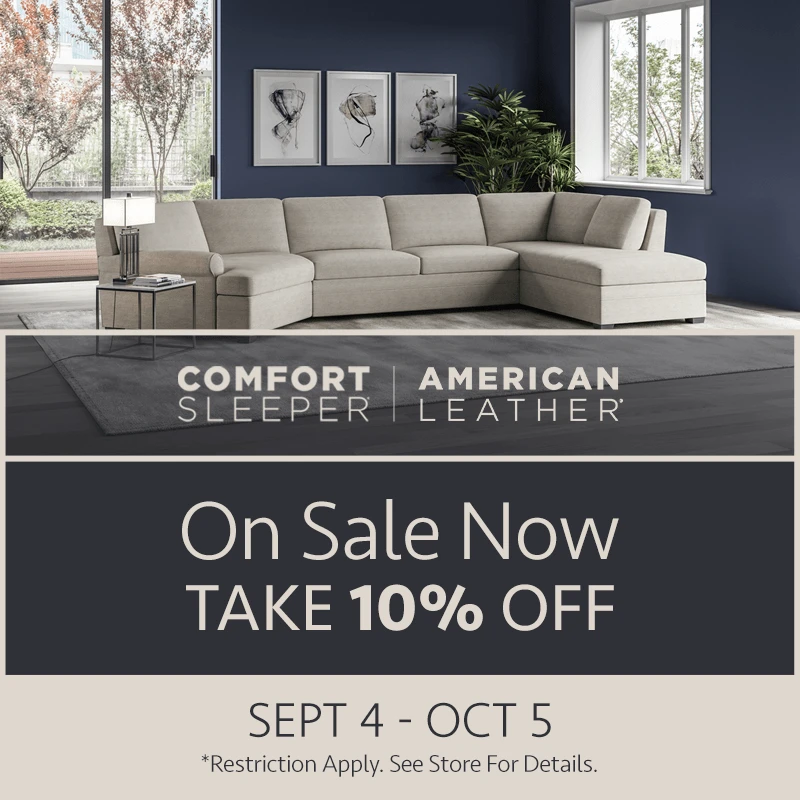 American Leather Comfort Sleeper Sale (Valid From: September 4, 2020 to October 5, 2020) American Leather Comfort Sleeper Sale (Valid From: September 4, 2020 to October 5, 2020)
