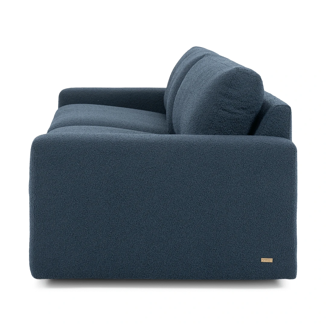 montarasideview blue sofa Montara by American Leather from Elements collection side view silhouette image available in McAllen, TX at Niu Urban Living furniture store.