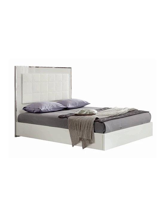 White Lacquer Contemporary Imperia Bed