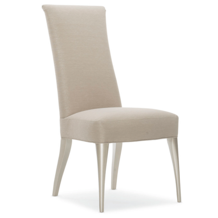 upholstered tight back pearl fabric side chair silo shot