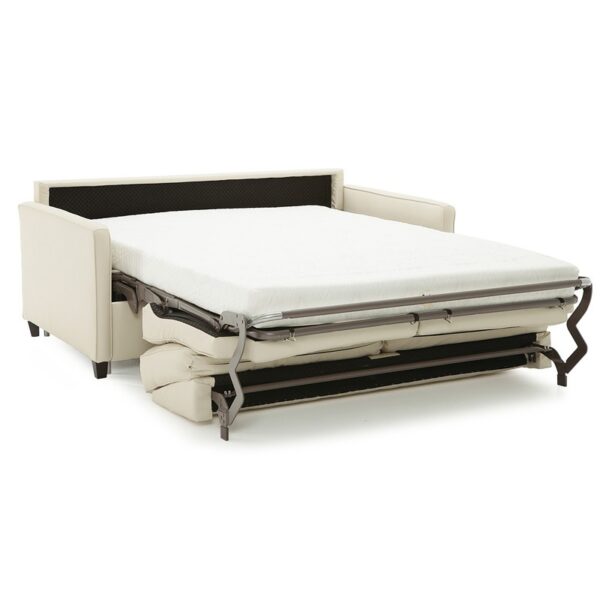 california sofa sleeper open completely shown in an angle view